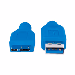 Manhattan 325424 cavo USB USB 3.2 Gen 1 (3.1 Gen 1) 2 m USB A Micro-USB B Blu