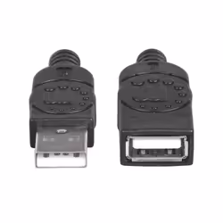 Manhattan 338653 cavo USB USB 2.0 1,8 m USB A Nero