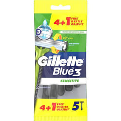 Rasoio Gillette blue 3 sensitive in confezione da 4 lamette +1