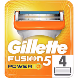 GILLETTE FUSION 5 POWER RICARICA 4 PZ 4 Lame ravvicinate super scorrevoli per una delicatezza elevata. Lama di precisione sul ...