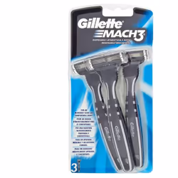 Scopri il comfort e la precisione di rasatura con il nuovo GILLETTE MACH 3, il rasoio da uomo usa e getta che sta rivoluziona ...