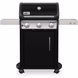 Il barbecue a gas a tre bruciatori Spirit E-315 è dotato di una spaziosa area di cottura e di comodi ripiani laterali per i p ...
