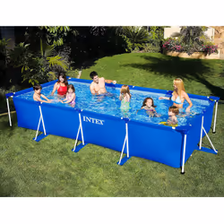 La piscina Intex Metal Frame ideale per giornate di pure divertimento in giardino con i tuoi figli e amici. Realizzata in mat ...