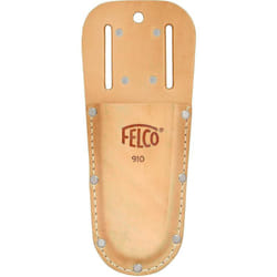 910 fodero per cesoie da giardino (fondina in vera pelle, con passante per cintura + clip, si attacca alla cintura, per cesoie / forbici da potatura)