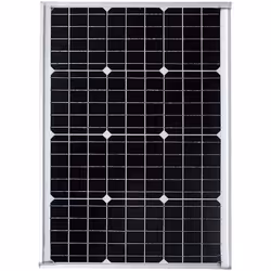 Pannello solare 50W con pinze a morsa o con connettori MC4 ideale per alimentazione gratuita per roulotte, camper, imbarcazio ...