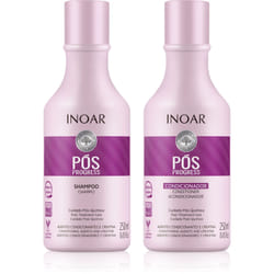 INOAR Pos Progress dopo il trattamento lisciante alla cheratina e la nanoplastica 2× 250 ml