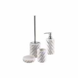 Calacatta Marmo Calacatta lavorato a torciglione, pompa metallo come il manico dello scopino. Kit Composto: dispenser sapone, ...