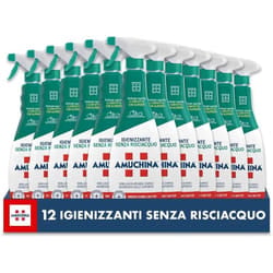 Amuchina - Spray Igienizzante 750ml - Confezione da 12, Senza Risciacquo