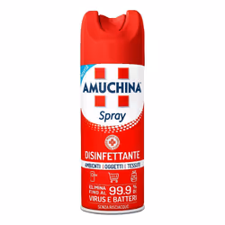 Amuchina Spray Disinfettante per Oggetti, Tessuti e Ambienti è un presidio medico utile per disinfettare le superfici elimina ...