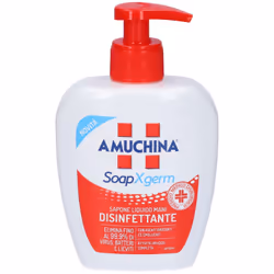 Amuchina Xgerm è un Sapone Liquido Disinfettante ideale per chi necessita di detergere e disinfettare a fondo le mani rispett ...
