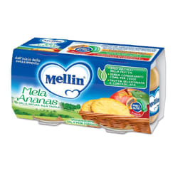 Mellin Omogeneizzato Mela Ananas per Infanzia 2 Vasetti da 100g