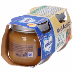 Mellin Omogeneizzato Mela Ananas per Infanzia 2 Vasetti da 100g