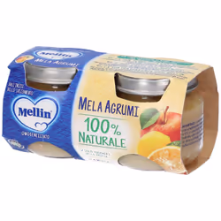Mellin Omogeneizzato Mela Agrumi per Infanzia 2 Vasetti da 100g
