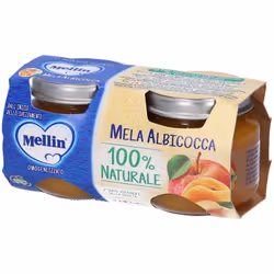 Mellin Omogeneizzato Mela/Albicocca per Infanzia 2 Vasetti da 100g