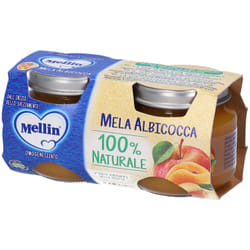 Mellin Omogeneizzato Mela/Albicocca per Infanzia 2 Vasetti da 100g