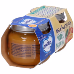 Mellin Omogeneizzato Mela/Albicocca per Infanzia 2 Vasetti da 100g