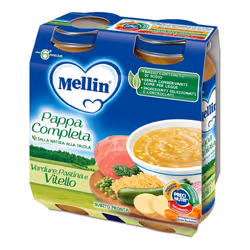 Mellin Pappa Completa al Vitello per Bambini 2 Pezzi da 250g