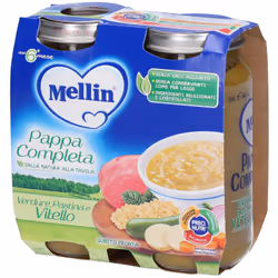 Mellin Pappa Completa al Vitello per Bambini 2 Pezzi da 250g