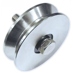 Comunello - ruota x cancelli c/bullone FC305 Ø140MM 2 cuscinetti gola v