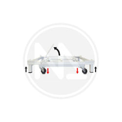 No Brand - carrello lavatrice lavastoviglie asciugatrice a telaio cm. 61x55x12H