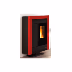 STUFA A PELLET SOUVENIR STEEL NORDICA CANALIZZATA Rivestimento in acciaio verniciato Focolare in ghisa estraibile Cassetto ce ...