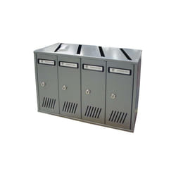 Cassetta postale silmec '31704' 4 elementi silver