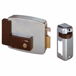 Con cilindro esterno lungo 55 mm - Scrocco mano interna autobloccante elettrificato 12V - Scatola 128x106 mm - Bocchetta 40x1 ...