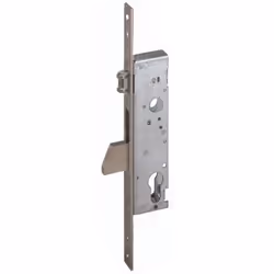 Per montanti - Zincata - Una mandata e rullo regolabili - Testata in acciaio inox - Cilindro sagomato non incluso - A richies ...