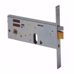 Per fasce - Zincata - Scrocco autobloccante - Fermo a giorno - Senza contropiastra - Scatola 64 mm. - A richiesta contropiast ...