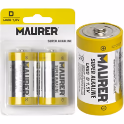 Batterie maurer alcaline torcia Batterie torcia blister 2pz Senza mercurio e cadmium Marca Maurer