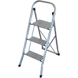 Sgabello scala extra slim alluminio 3 gradini - portata 150 kg - spessore 3CM (chiusa)