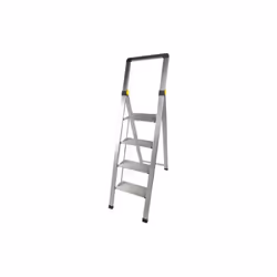 SGABELLO SALVASPAZIO SLIM STEP Struttura in alluminio resistente leggera.Piedini in plastica antisci-volo.Parapetto di sicure ...