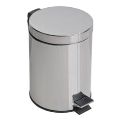 Maurer - cestino rifiuti da bagno in Acciaio cromato 20 Litri 29X46H cm Mod. aqua