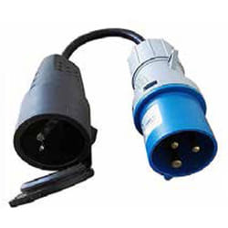 Maurer - adattatore industr. 1SPINA 220V 2P+T IP44 + presa schuko plus