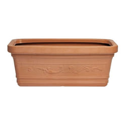 No Brand - Vaso Rettangolare Resina Festonato Maxi misura 60x32x28H cm color Terracotta