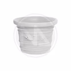 VASO TONDO FESTONATO IN RESINA COLORE BIANCO DOPPIO BORDO DIAMETRO CM. 80 In resina - Doppio bordo - Peso leggero per facili ...