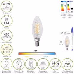 Maurer 19073276, 4,5 W, 35 W, E14, 470 lm