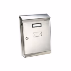 CASSETTA POSTALE "SIGNAL" ACCIAIO INOX 32X22X7,5CM L. x P. x H. : 22x7,5x32 cm. Cassetta per lettere con tetto apribile dispo ...