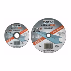 Adatta per l'utilizzo su macchine portatili - Velocita' max impiego 80 mt./sec. - EN12413 ISO 9001 Misura 115x1,6 mm. Foro 22 ...
