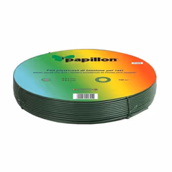 Filo zincato con finitura in PVC colore verde resistente alla corrosione e all'azione dei raggi UV - Rivestimento zinco 25 gr ...