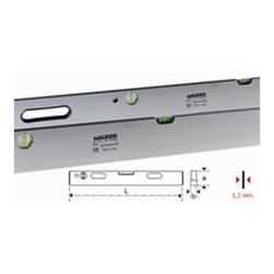 Stadia in Alluminio con Livelle mod. Stout 200 cm sezione 22x100 mm Maurer Plus