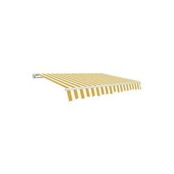 Tenda da sole a soffitto/parete con bracci bianco/giallo 2,95X2 metri Papillon