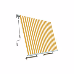 TENDA DA SOLE A CADUTA 2,50X2,50MT BIANCO/GIALLO MAURER L. x P. : 2,5x2,5 mt. Colore : Bianco/Giallo Tenda da sole per balcon ...