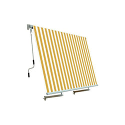 Tenda da sole per balcone con sistema a caduta bianco/giallo 250x250 cm Papillon