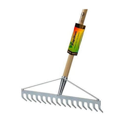 Papillon - rastrello zincato 14 denti 380 mm con manico da 145 cm Made in Italy