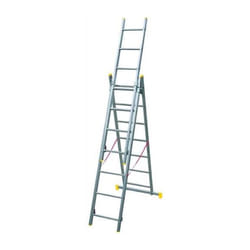 Scala industriale alluminio Trasformabile 3 Rampe 10 Gradini Maurer fino a 6,22m