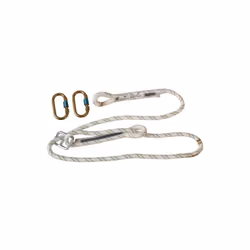 Cordino di posizionamento lunghezza max 200 cm. - 2 connettori in lega leggera con chiusura "sekuralt" - Norme 0426 EN 358 EN ...