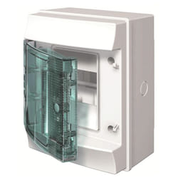 ABB - Centralino a parete grigio 4 moduli con porta IP65 65P04X12