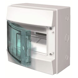 ABB - Centralino a parete grigio 8 moduli con porta IP65 65P08X12