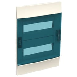 ABB - Centralino da incasso 24 moduli IP41 porta blue petrol due file 41F12X22